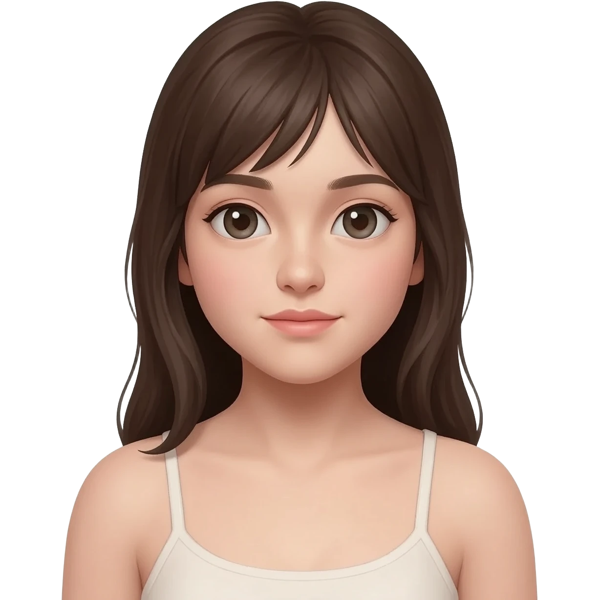 A realistic girl emoji