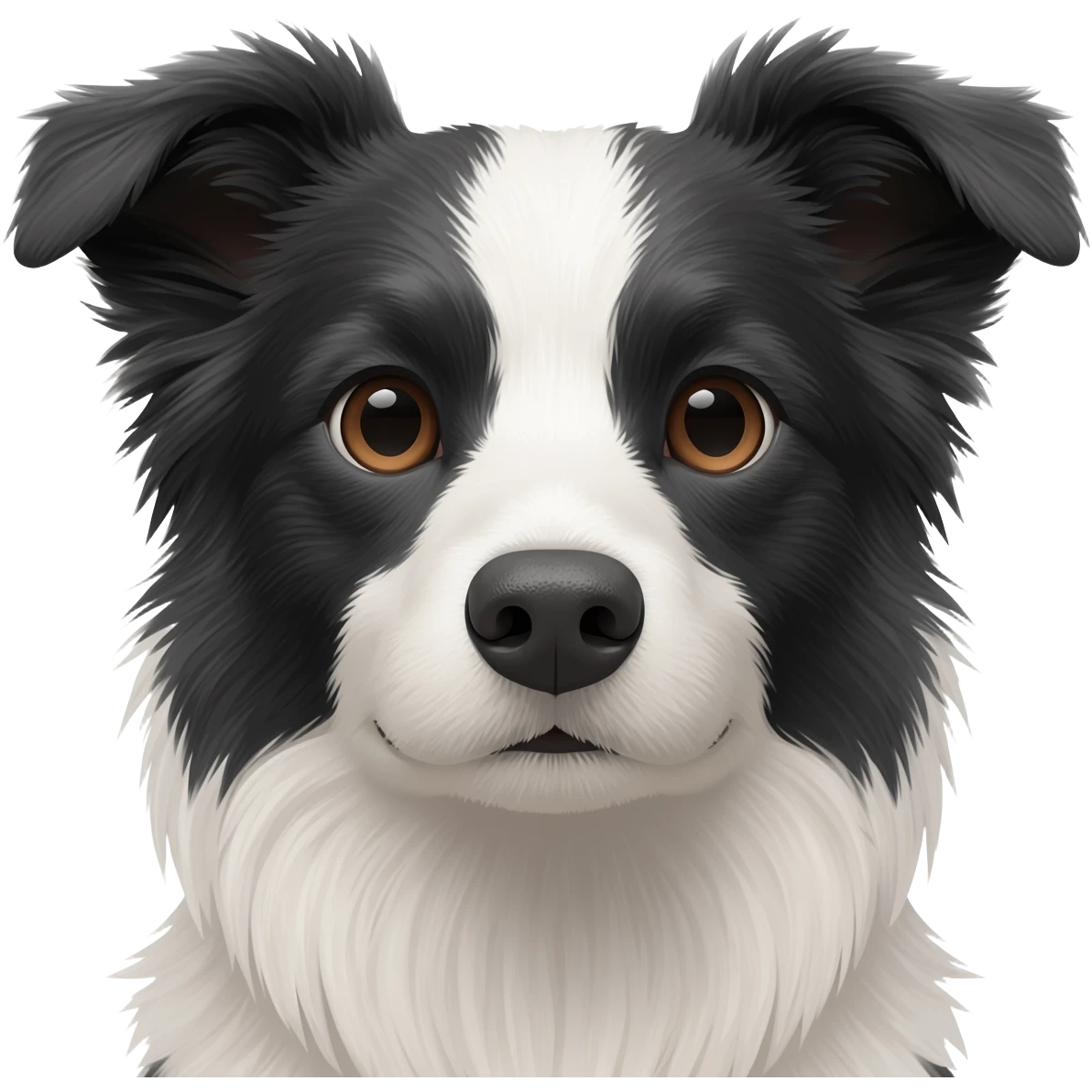 Face of senior female working border collie emoji emoji