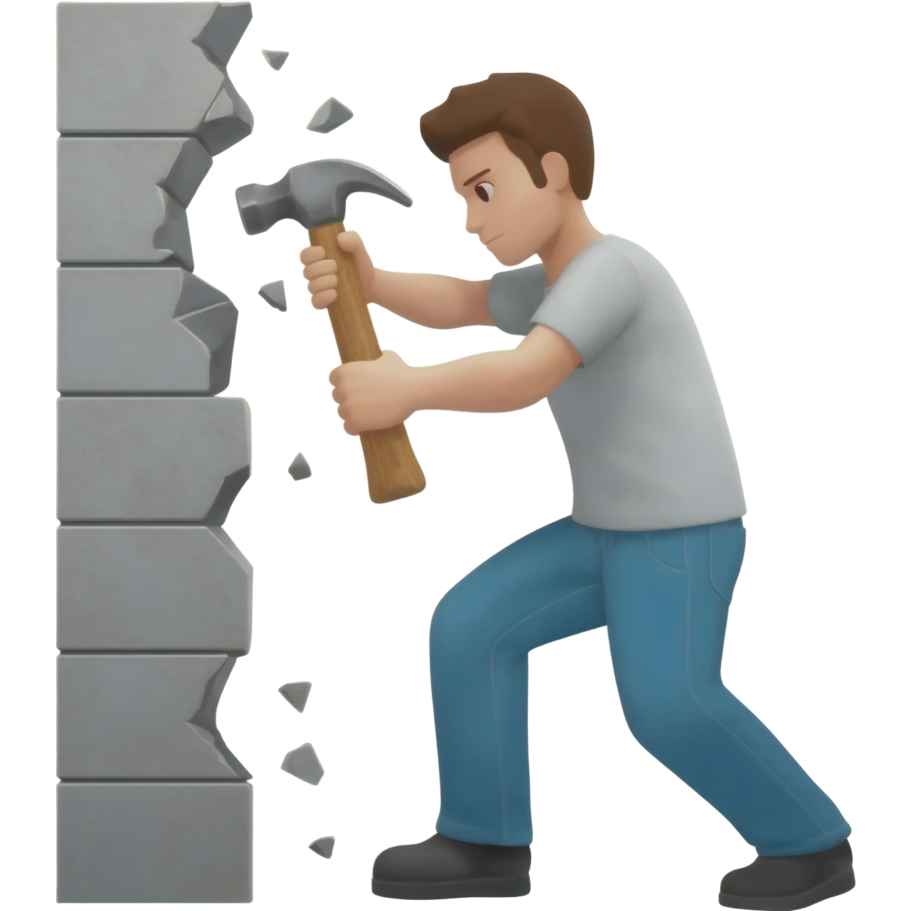 Break the wall emoji