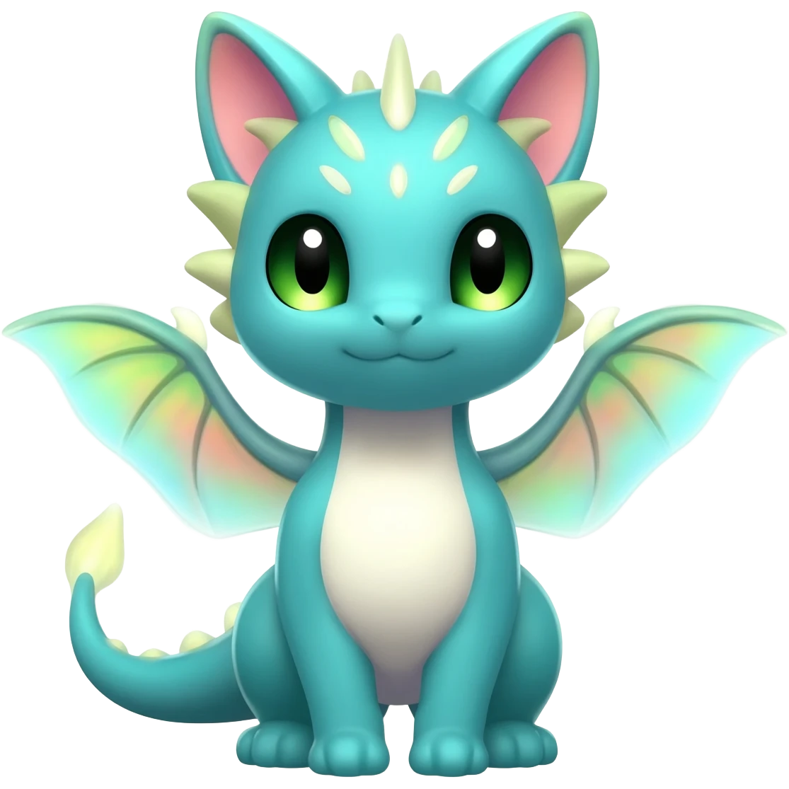 P moe meow meow cute fuzzy realistic Randomly-faerie-drake exotic Fakémon-creature emoji