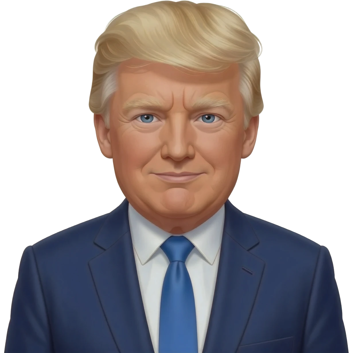 President Donald Trump in a realistic true to life style emoji
