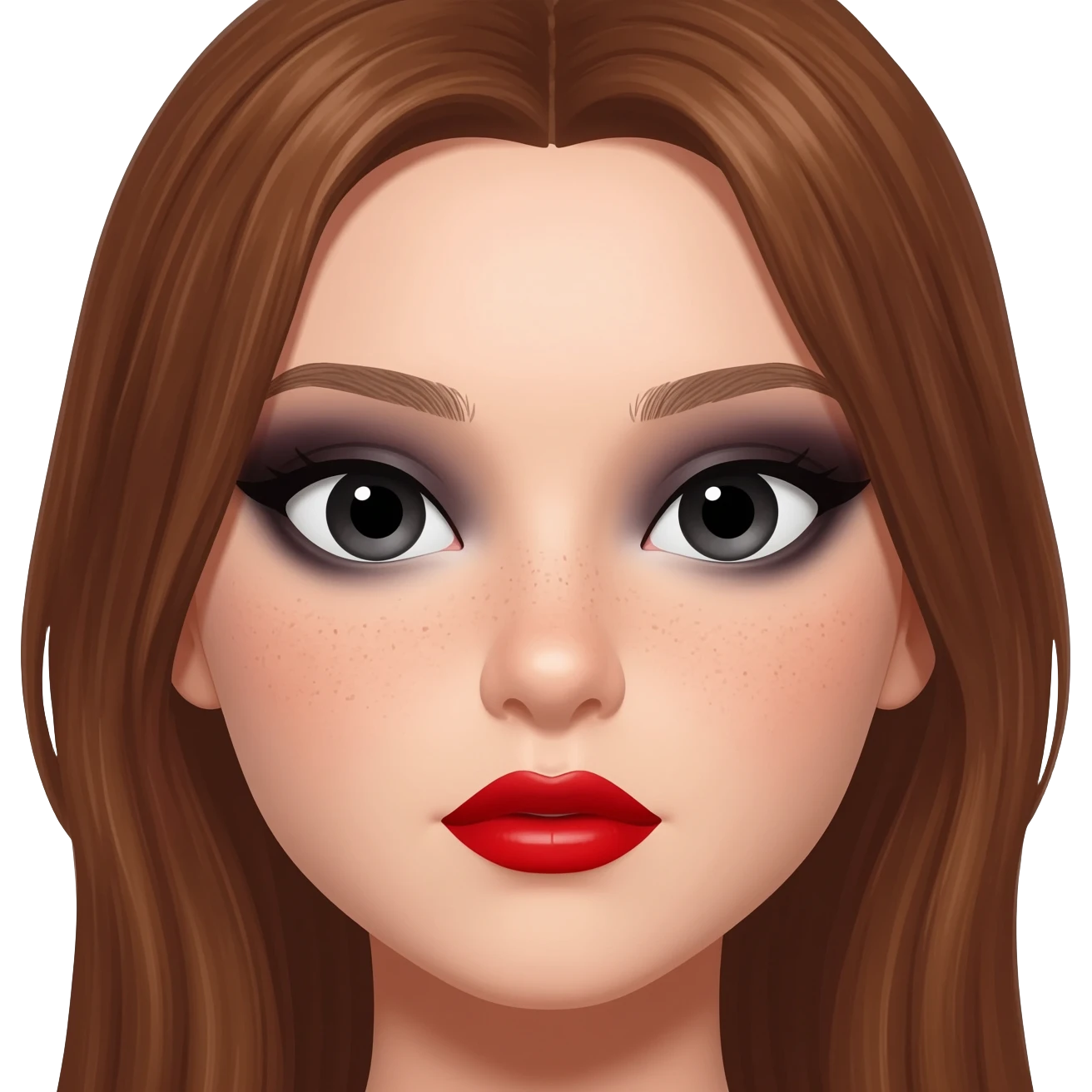 Una chica con maquillaje emoji