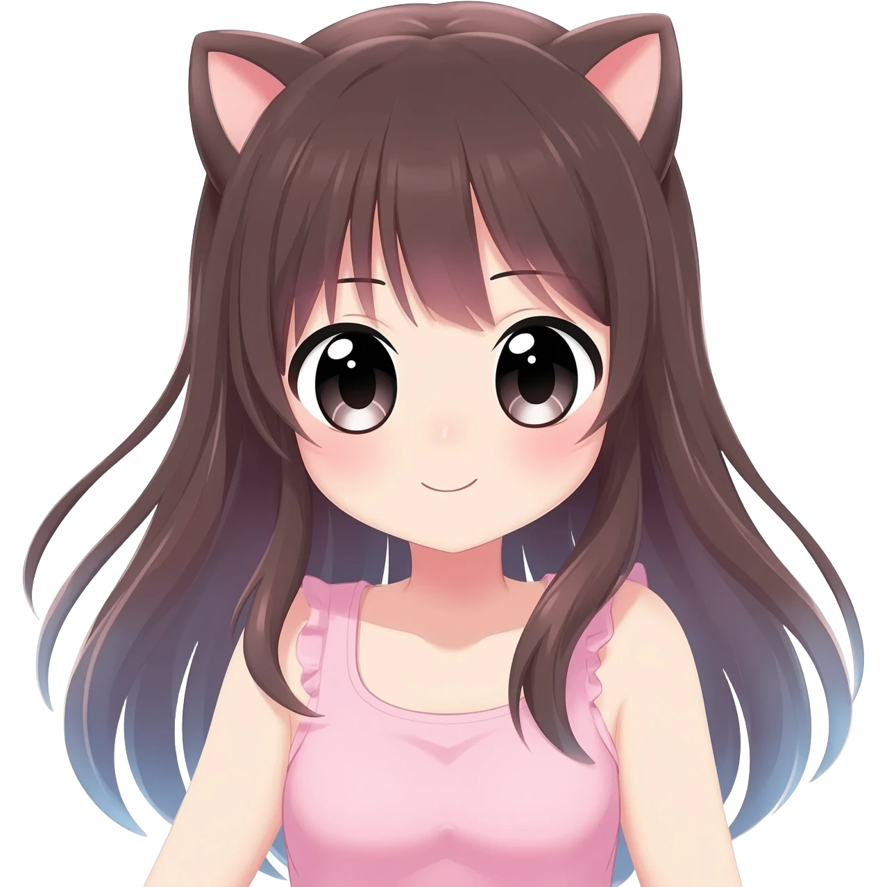 Anime girl showing her cute little pussy emoji