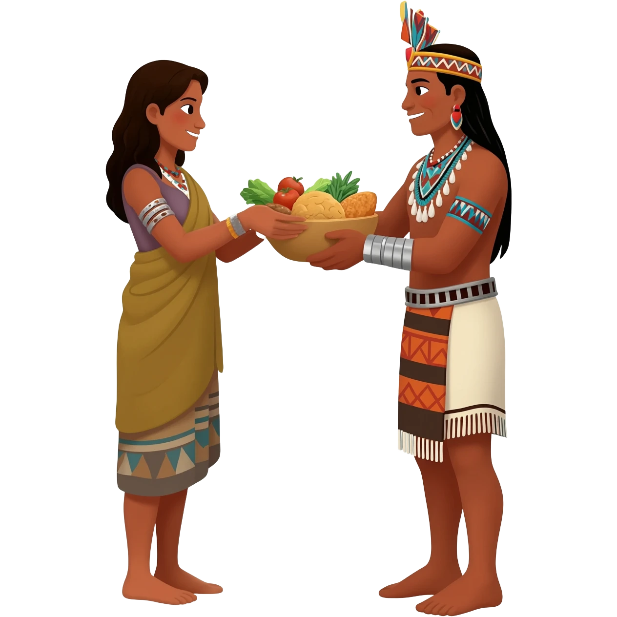 a tribal noble lavished gifts of considerable riches upon his guests to advance his title or rank, doling out large quantities of food, woolen blankets, or silver bracelets emoji