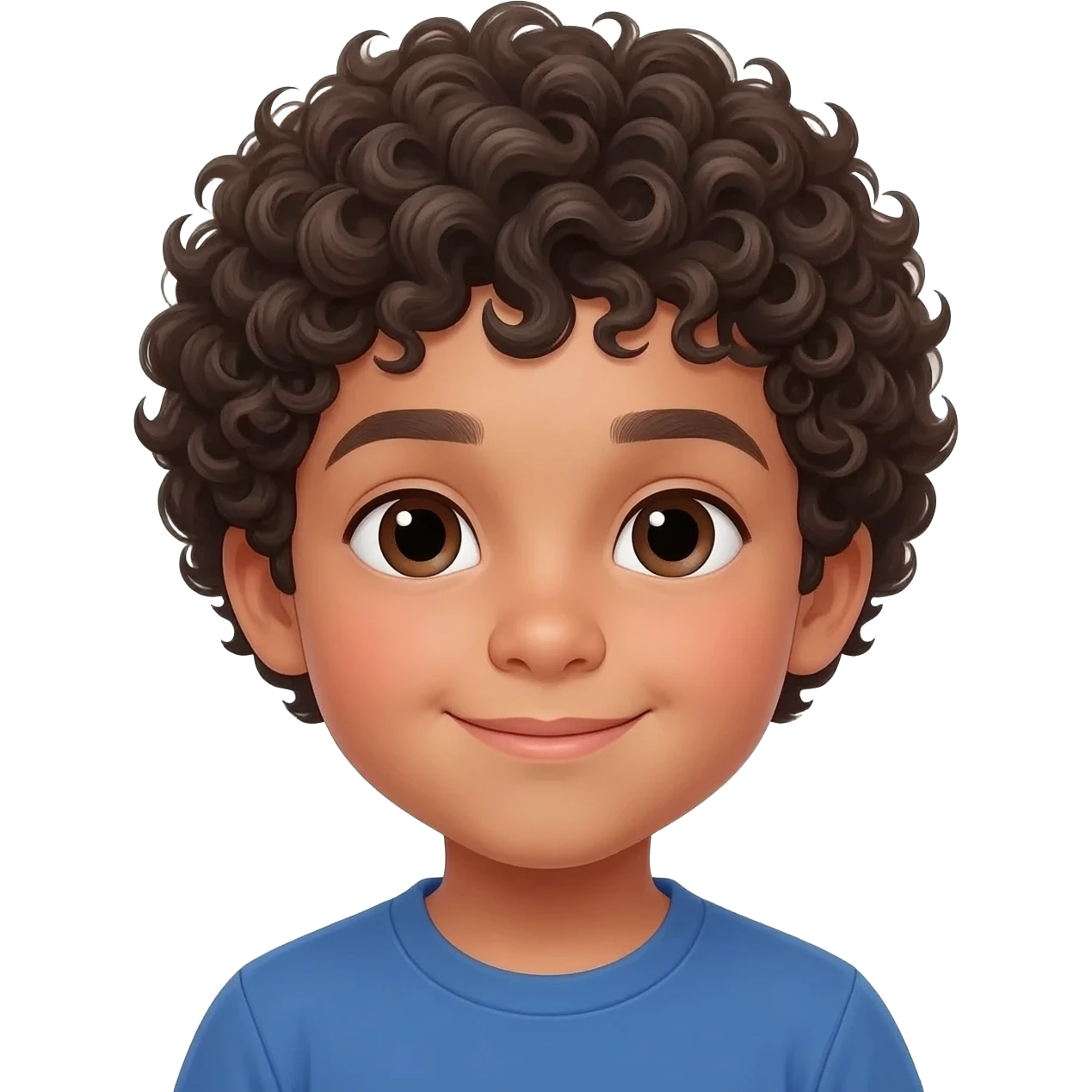 boy with curly hair 10 years old Latino emoji