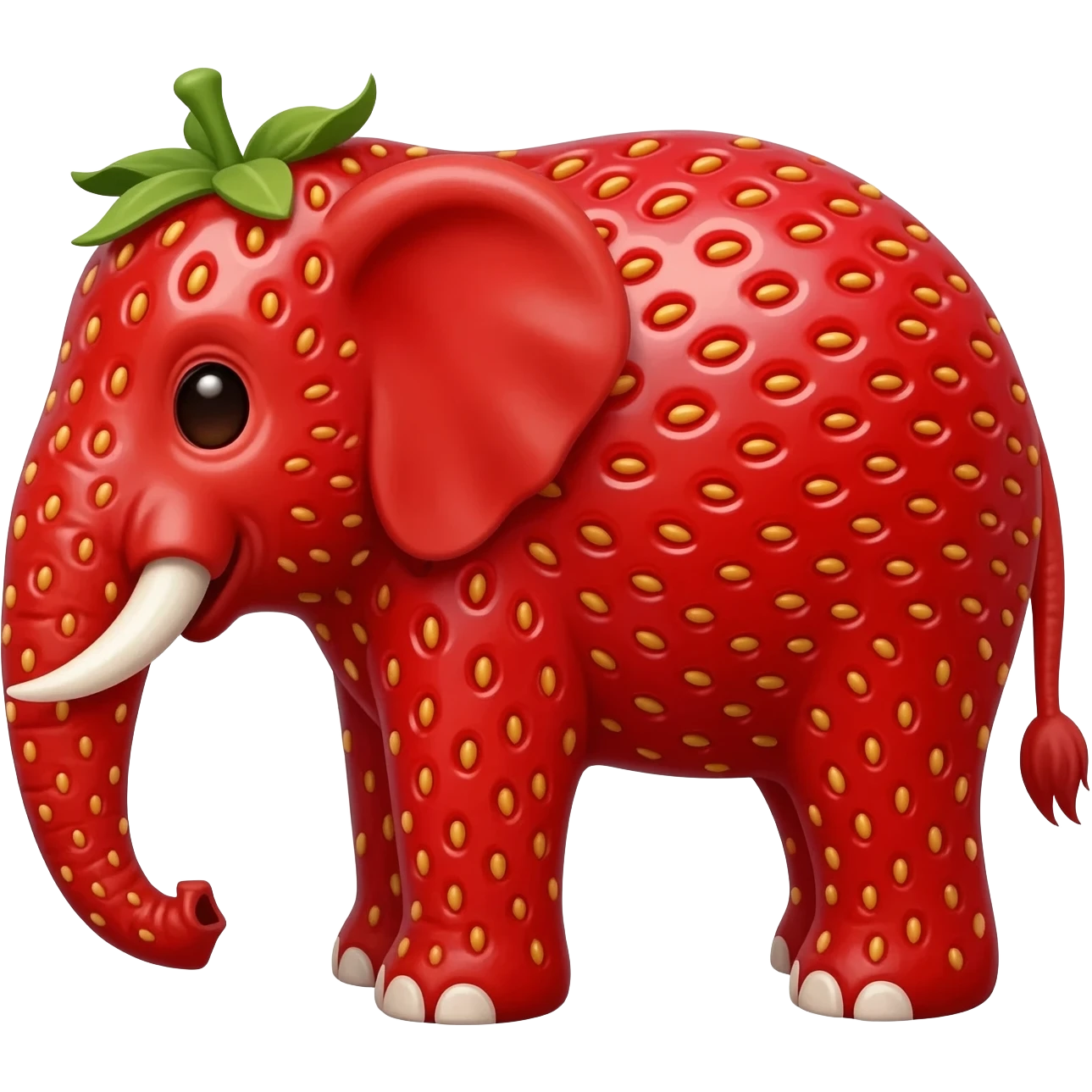 Strawberry elephant emoji
