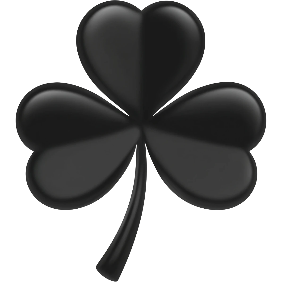 Black colour five clover emoj emoji