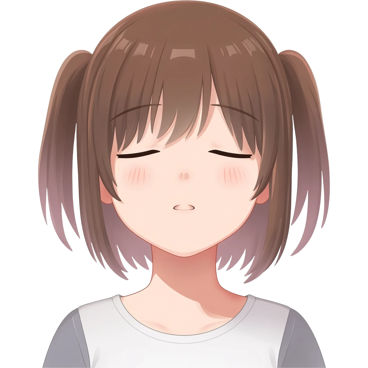 Anime girl peeing emoji