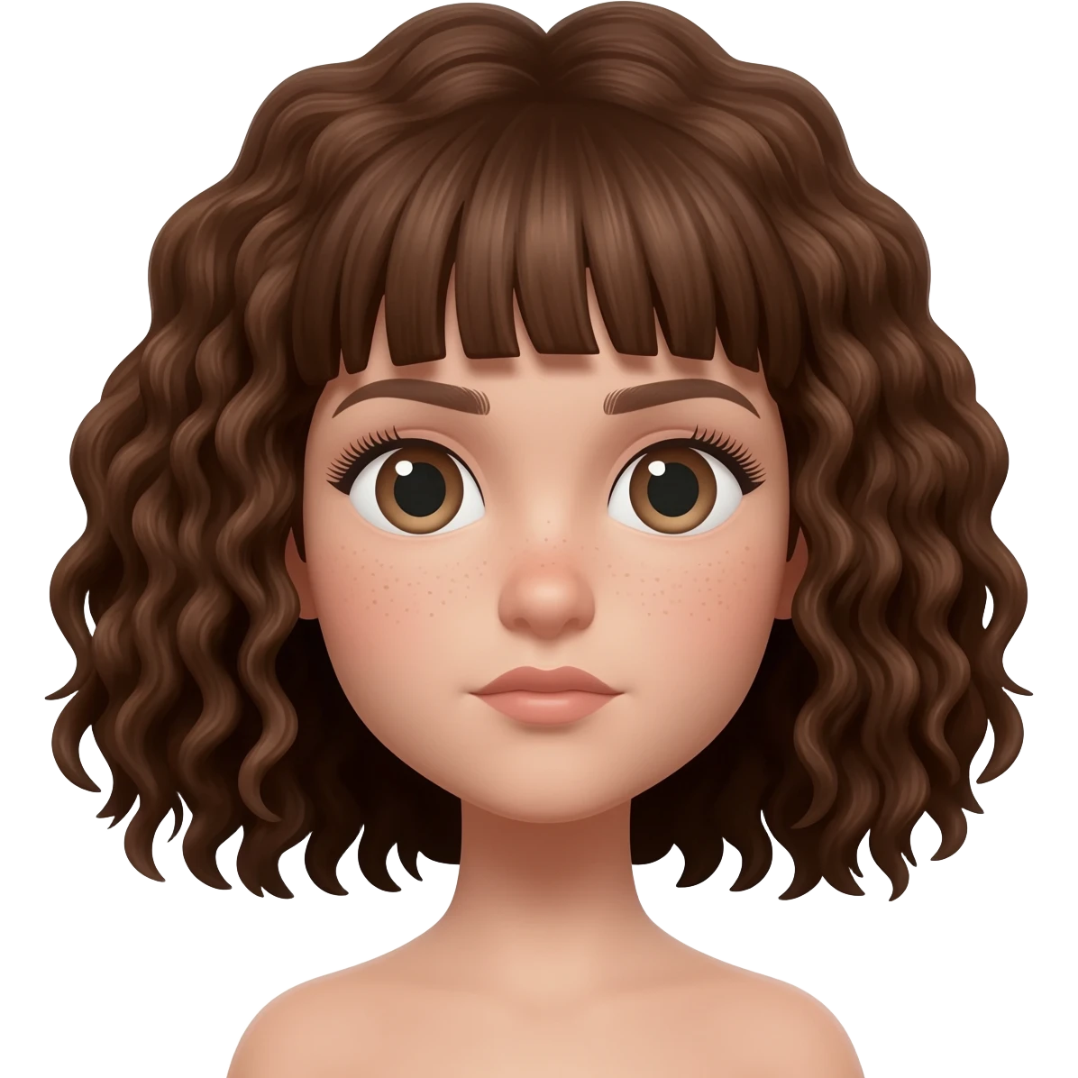 Forward head posture so the guys head should be forward of his neck but it make a white girl with brown curly hair and bangs emoji