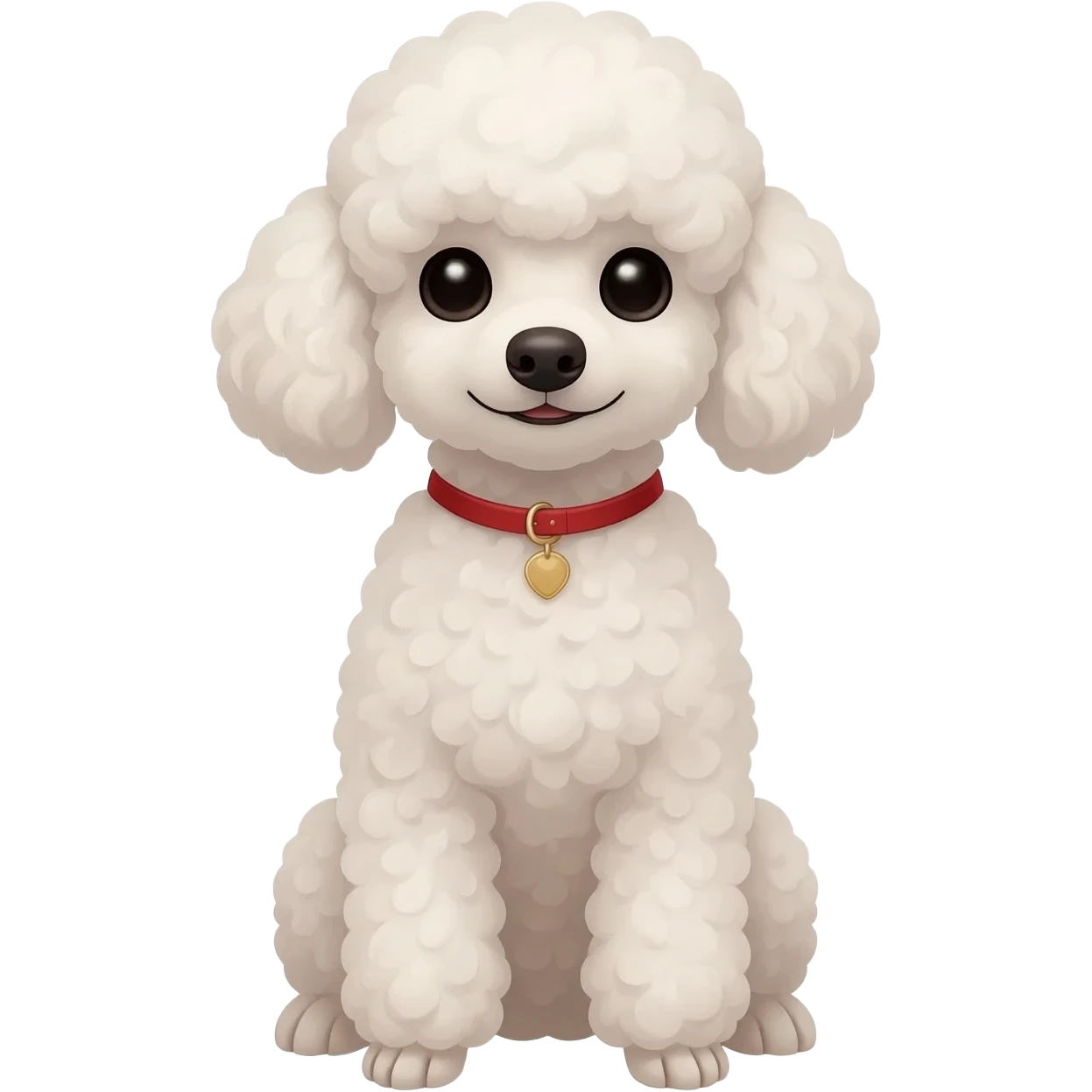 poodle sitting frontally emoji