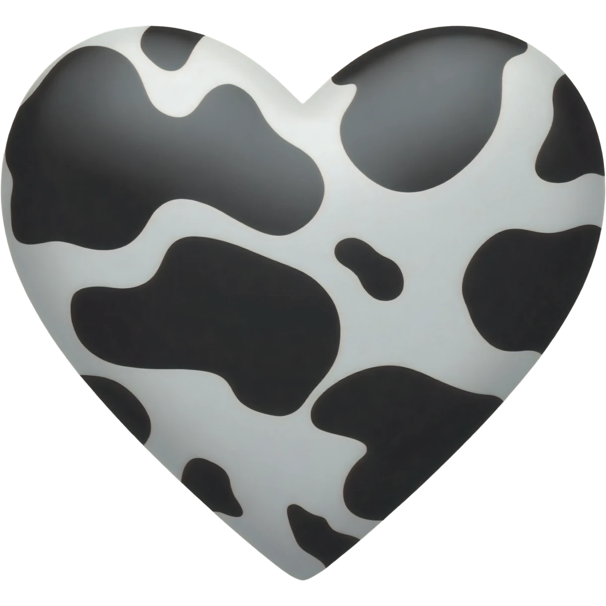 Cow print heart emoji