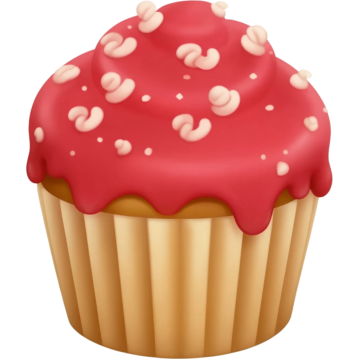 Cupcake with red colour emoji