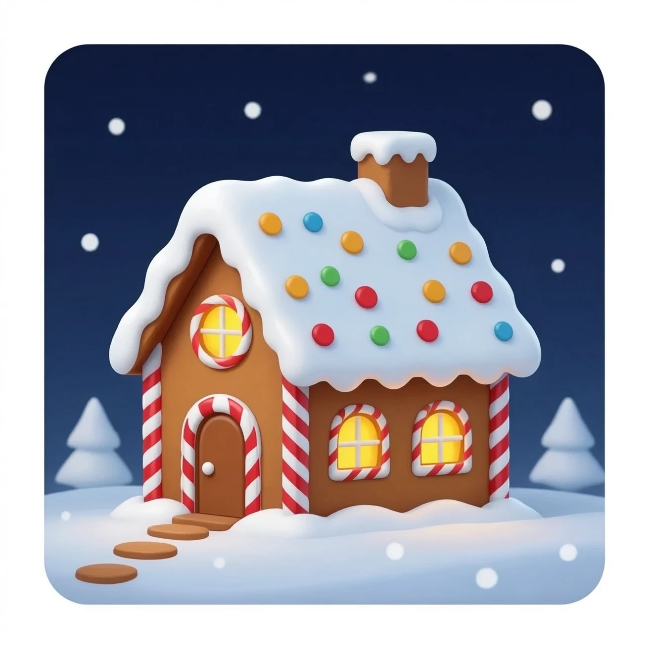 gingerbread house emoji