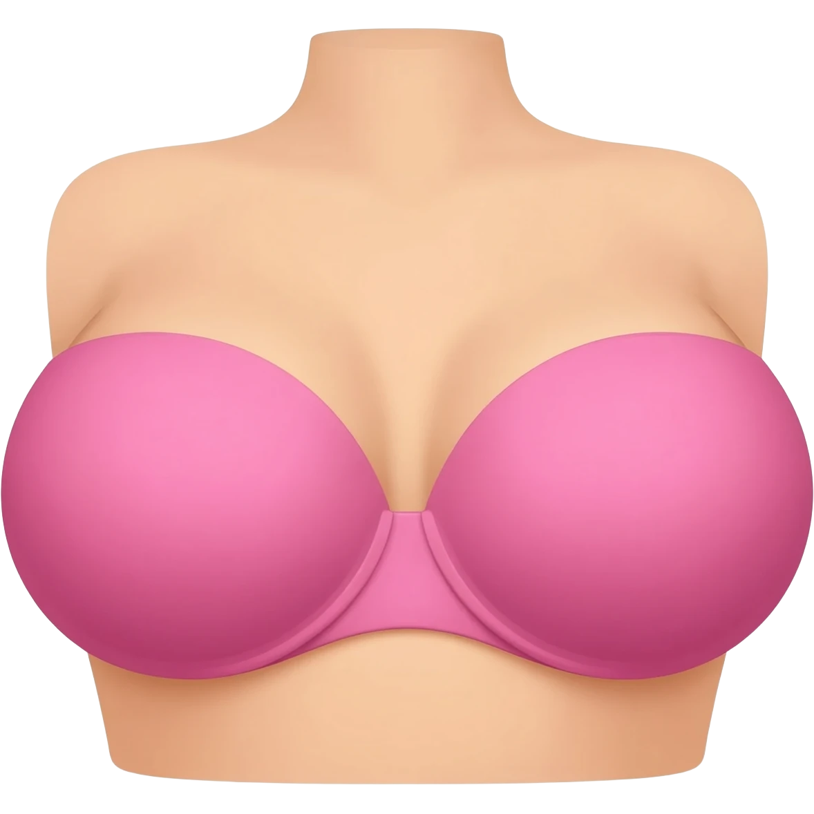 Titten im rosa bh als oberkörper portrait ohne gesicht emoji