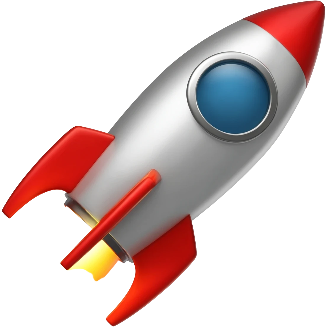 cohete con fuego emoji