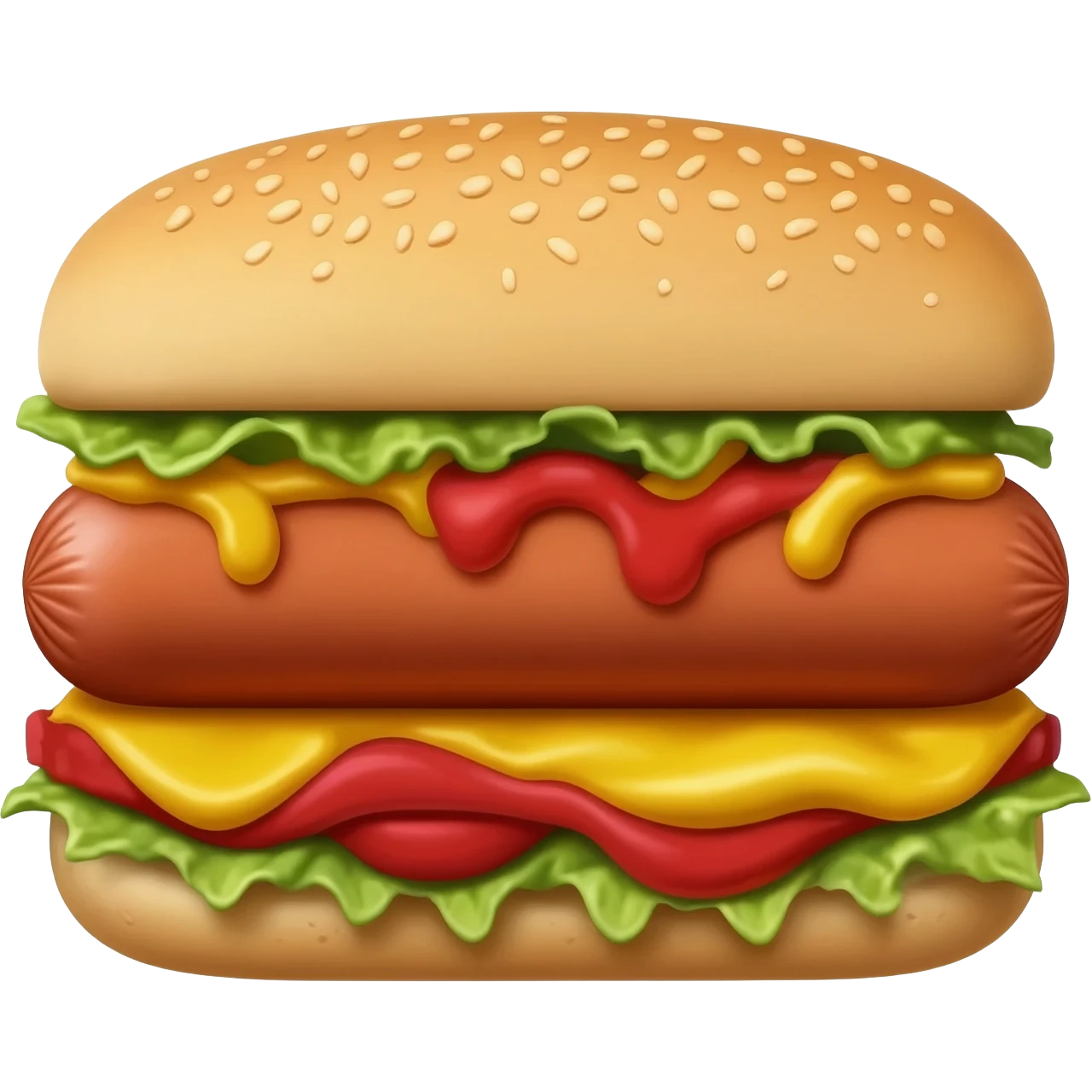 Hotdog bun sausage ketchup mustard much curry powder emoji