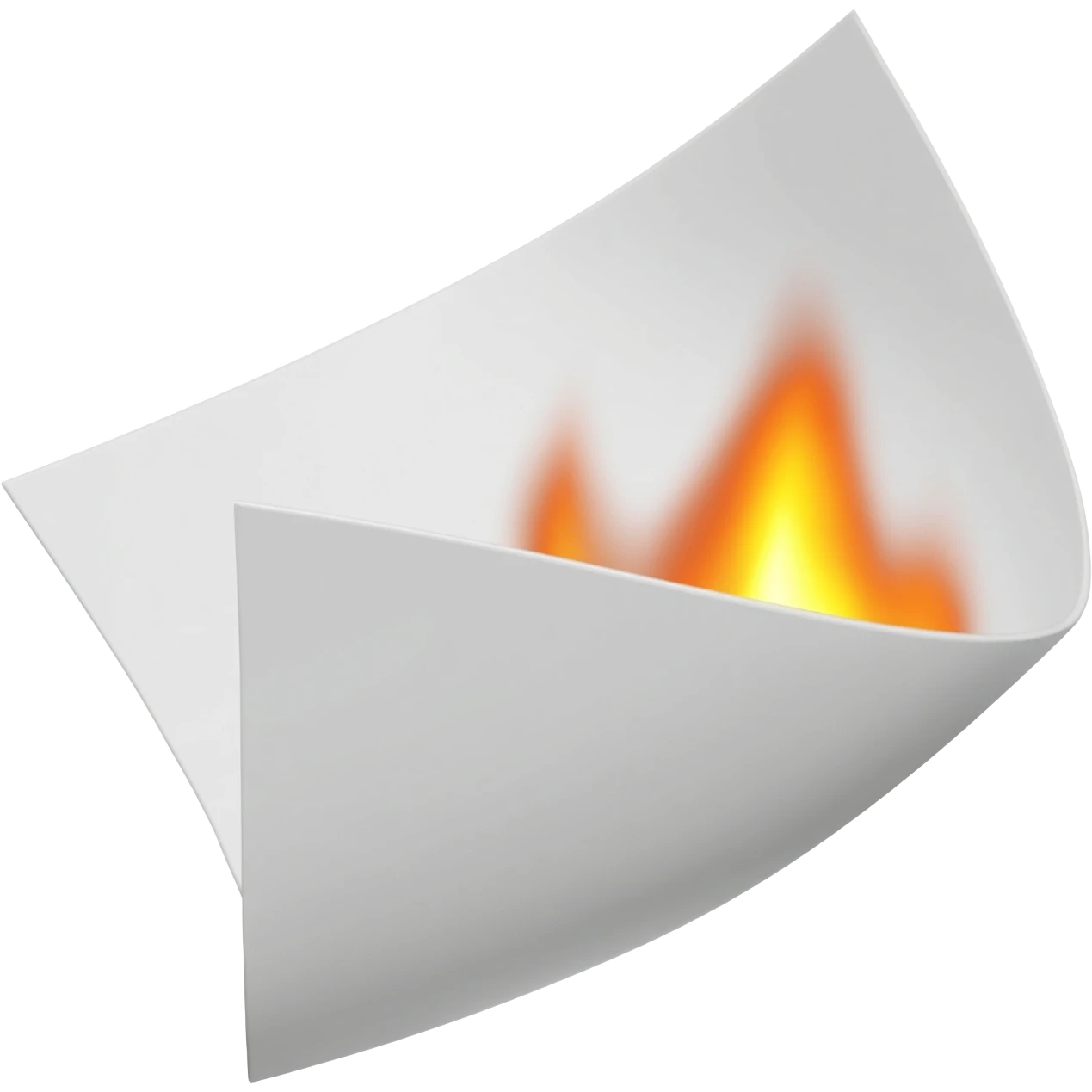 Burning paper emoji