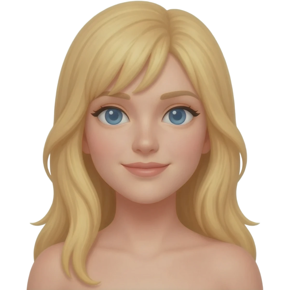 Bleach blonde long haired woman emoji