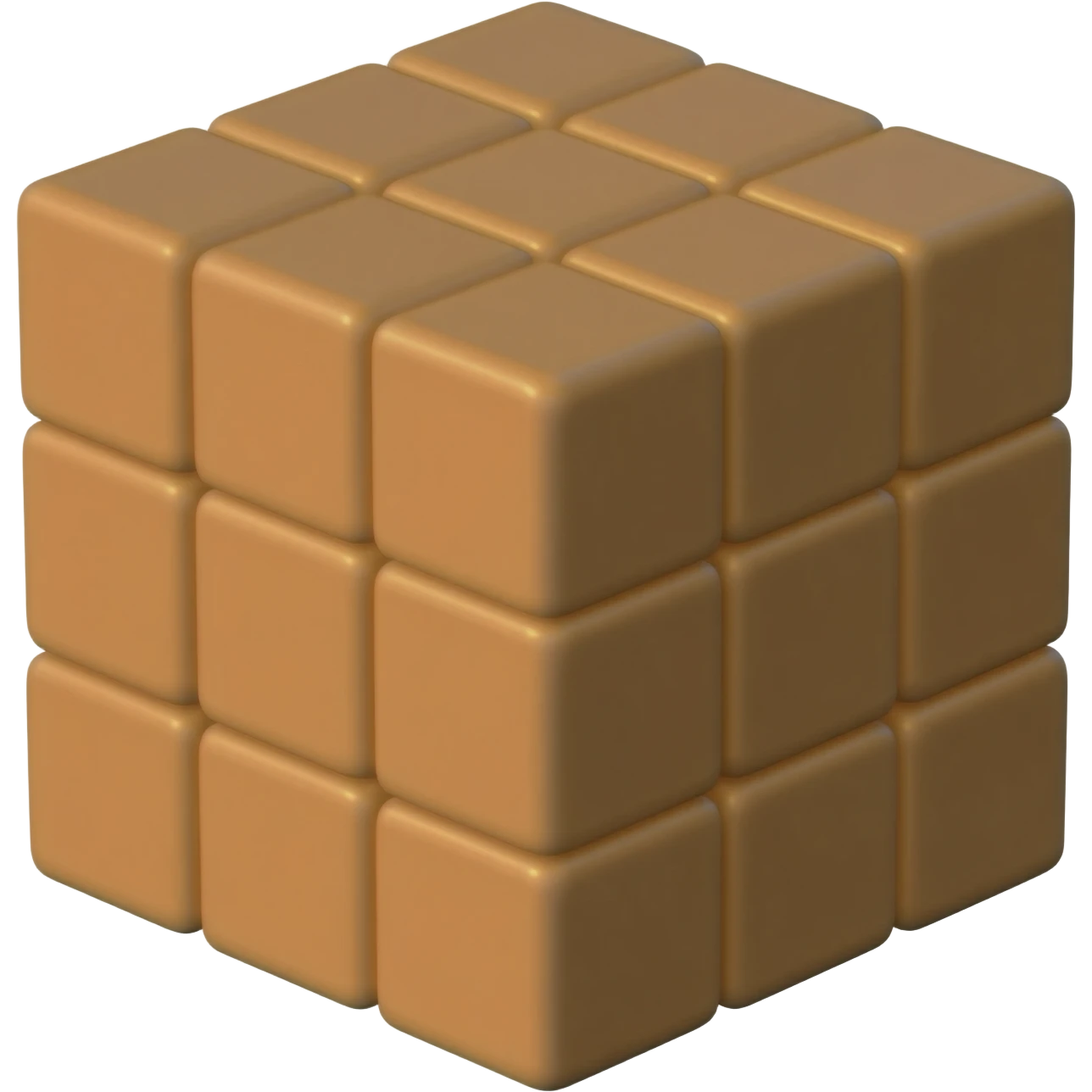 it is a 3d cube 3*3 cube and solved emoji