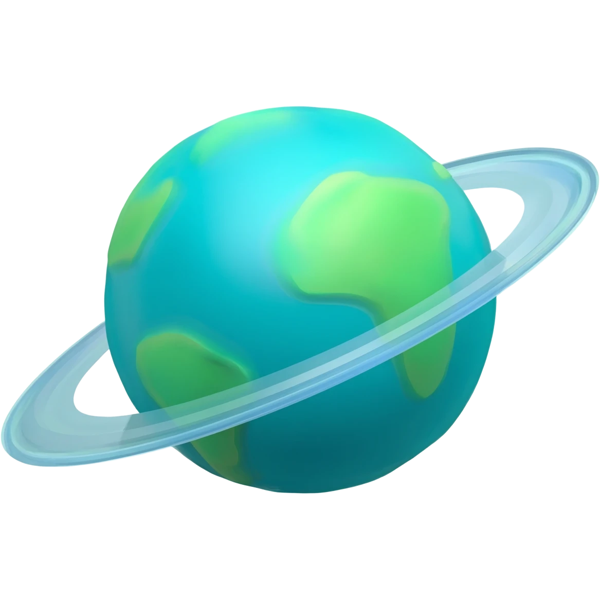 Tiny spinning planet with rings emoji