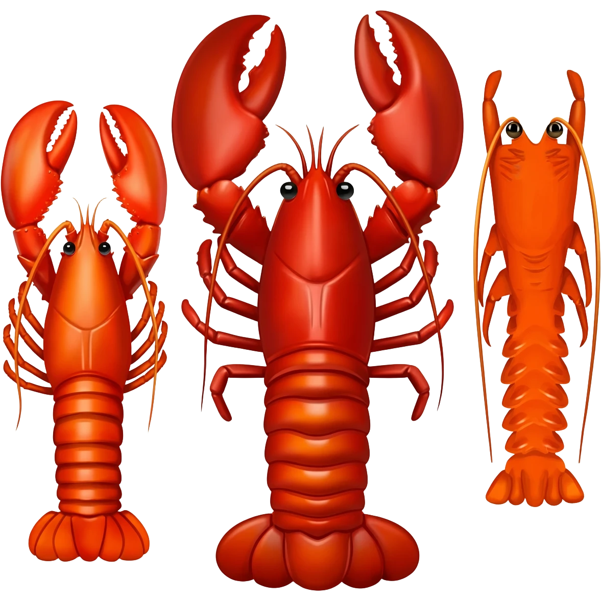 Three lobsters emoji