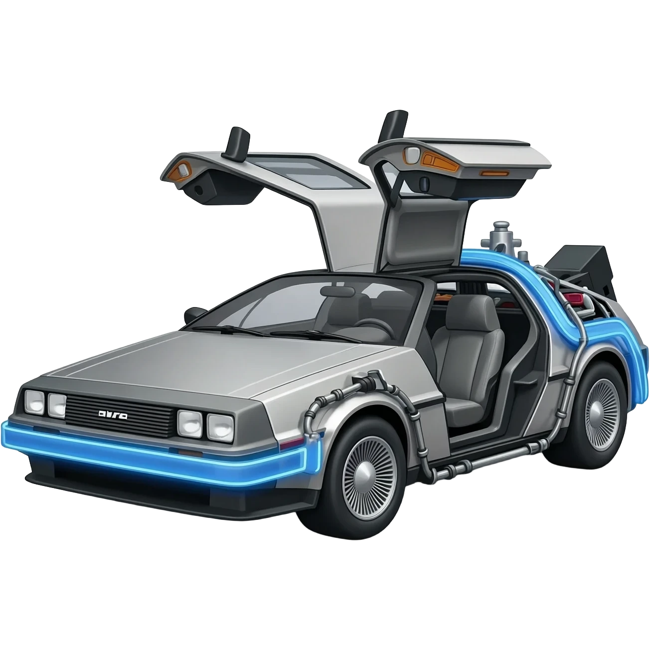 DeLorean Time Machine from Back to the Future emoji