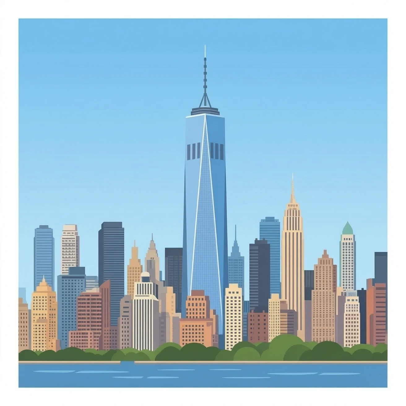 New york skyline skyline emoji