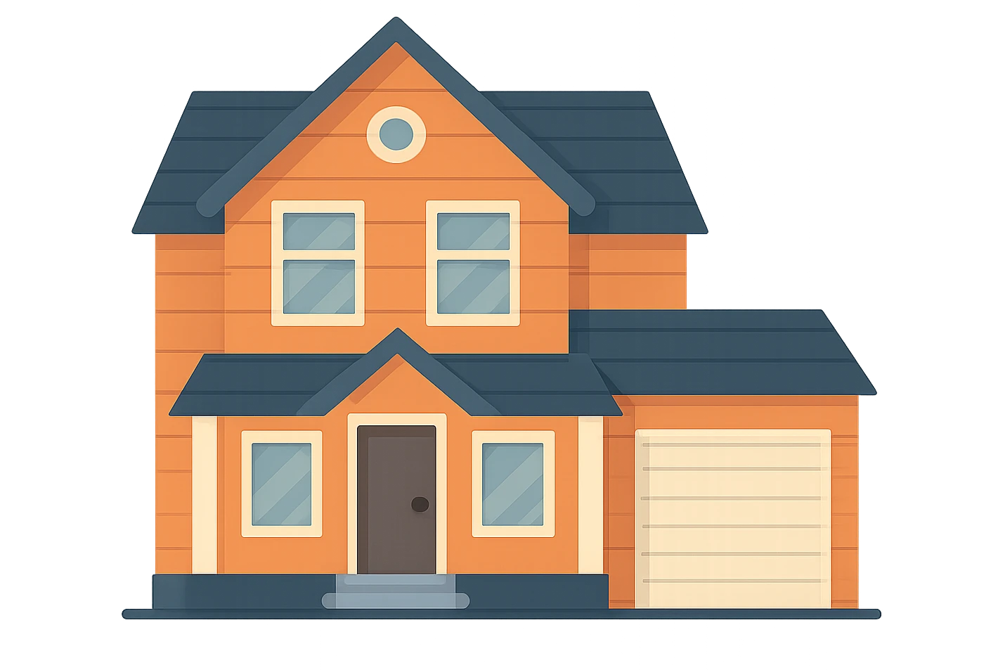 Flat design style house emoji