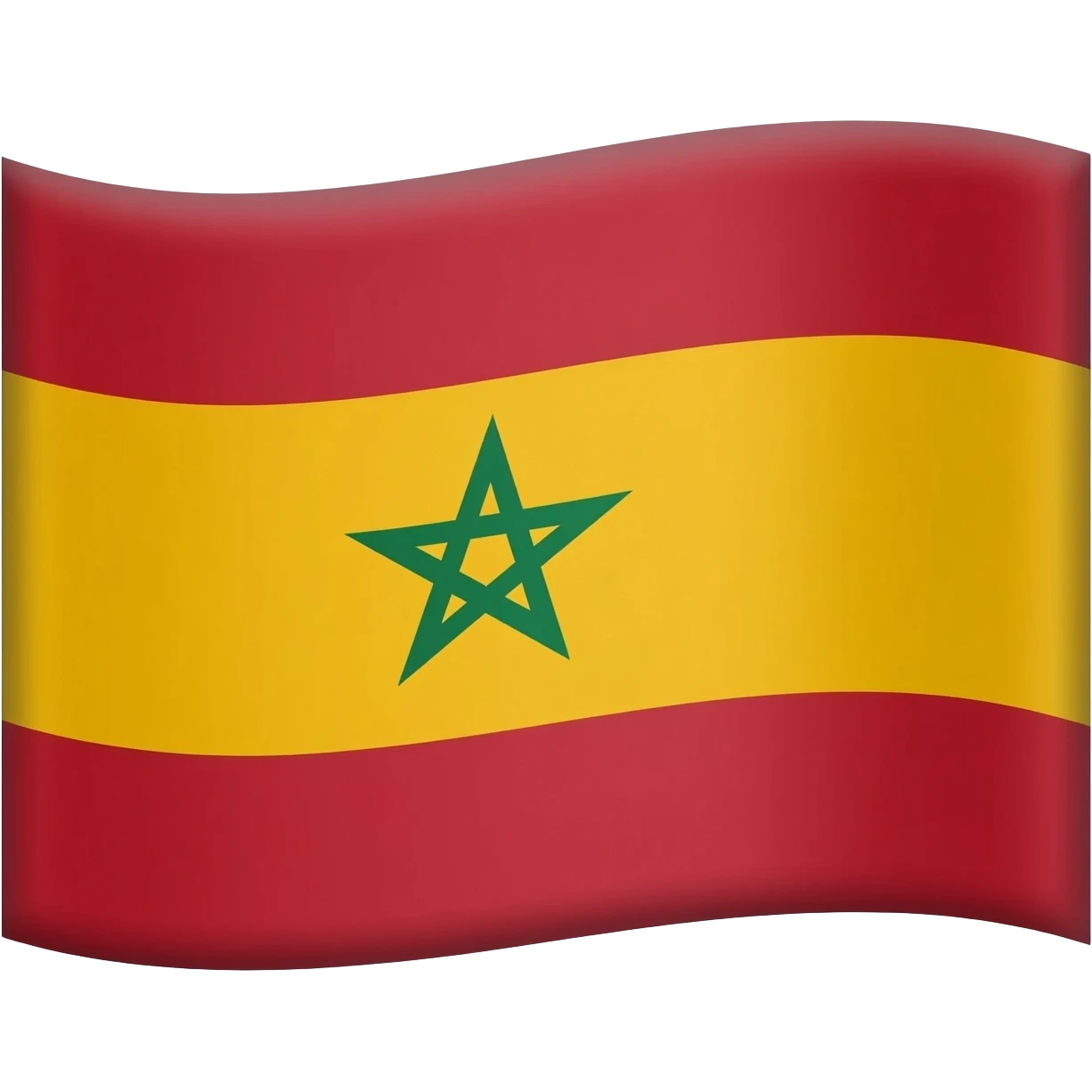 Can you create a cool Moroccan and Spain flag mixed together emoji