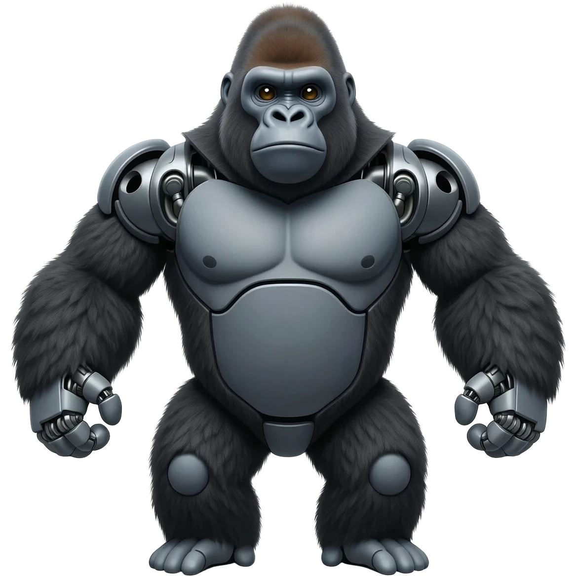Robot gorilla cop emoji