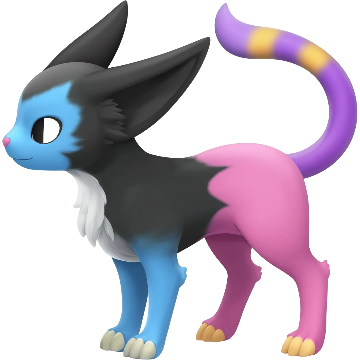 Umbreon-Amaura-Sylveon-hybrid-animal-Fakémon-Pokémon-fusion emoji
