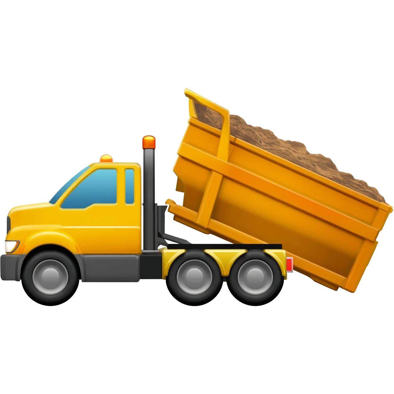 40 yard open top dumpster being hauled away emoji