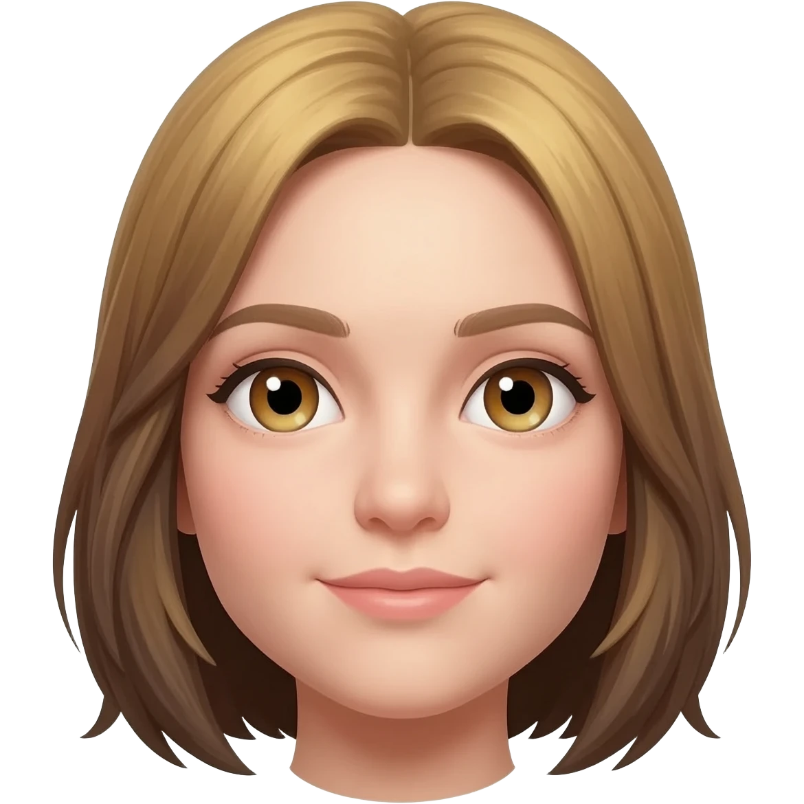 Blonde brown hair, hazel eyes emoji