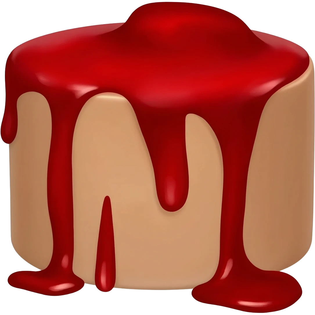  Blood cake emoji