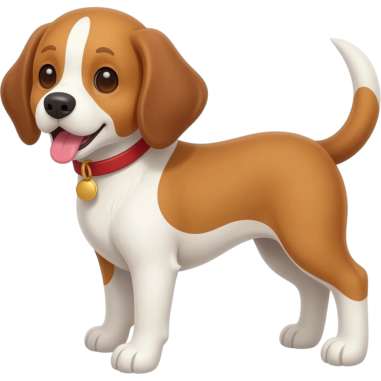 Brown and white Dog emoji