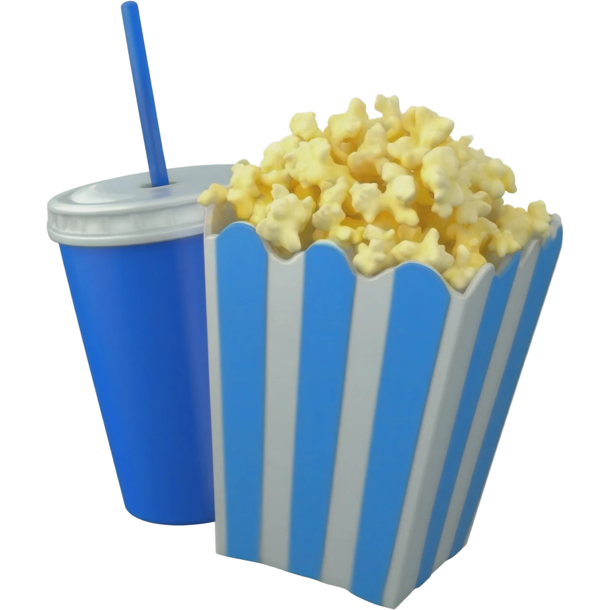 blue drinks and cinema popcorn emoji