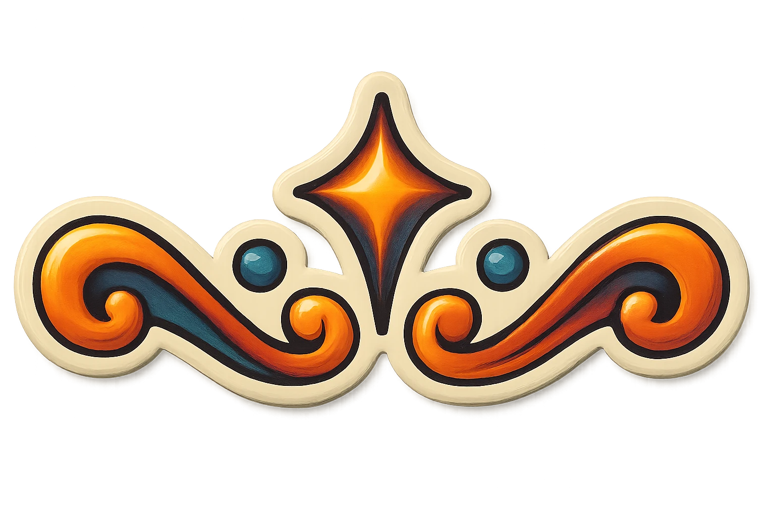 a decorative divider with a vintage design and a retro vibe emoji