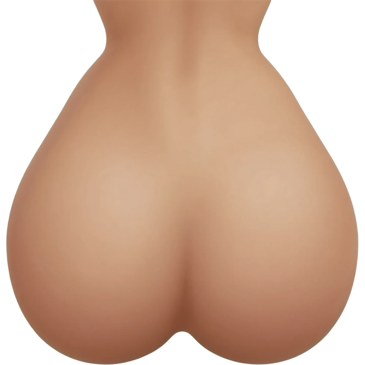 A naked girl with her legs spread up and showing her butt wi emoji