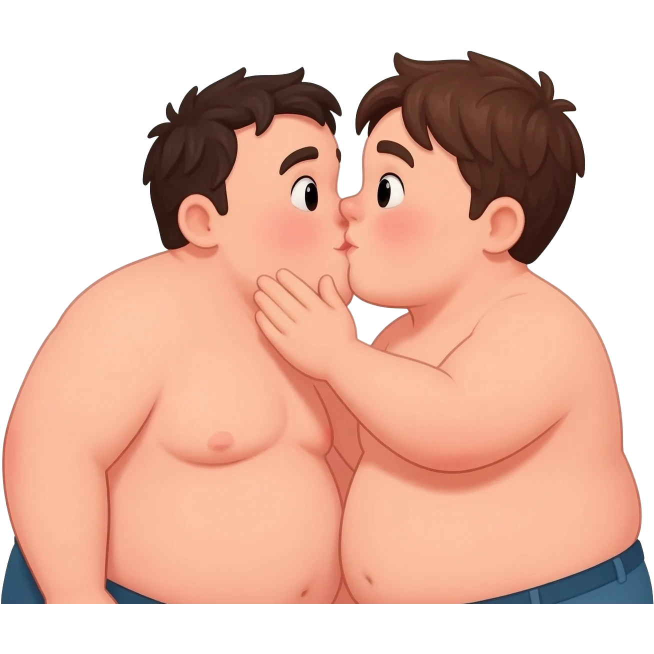 two naked obese boys having sex emoji
