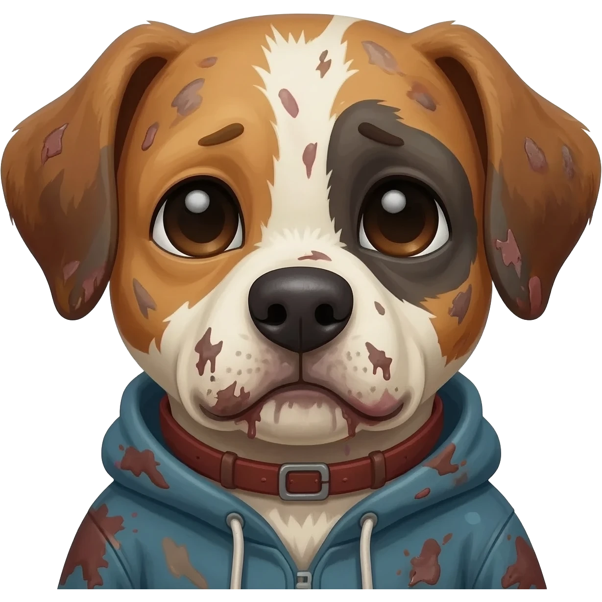 Clothes stain not clean sad dog face emoji