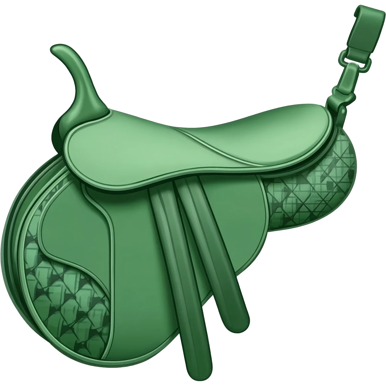 green saddle dior bag emoji