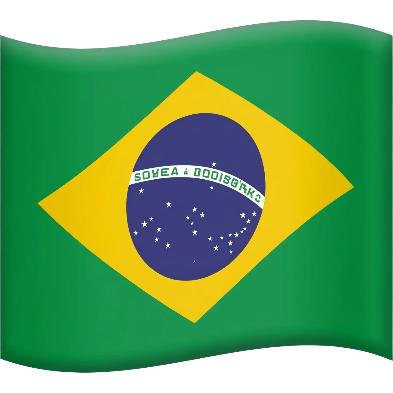 Uma bandeiras do brasil reta sem ondulando emoji