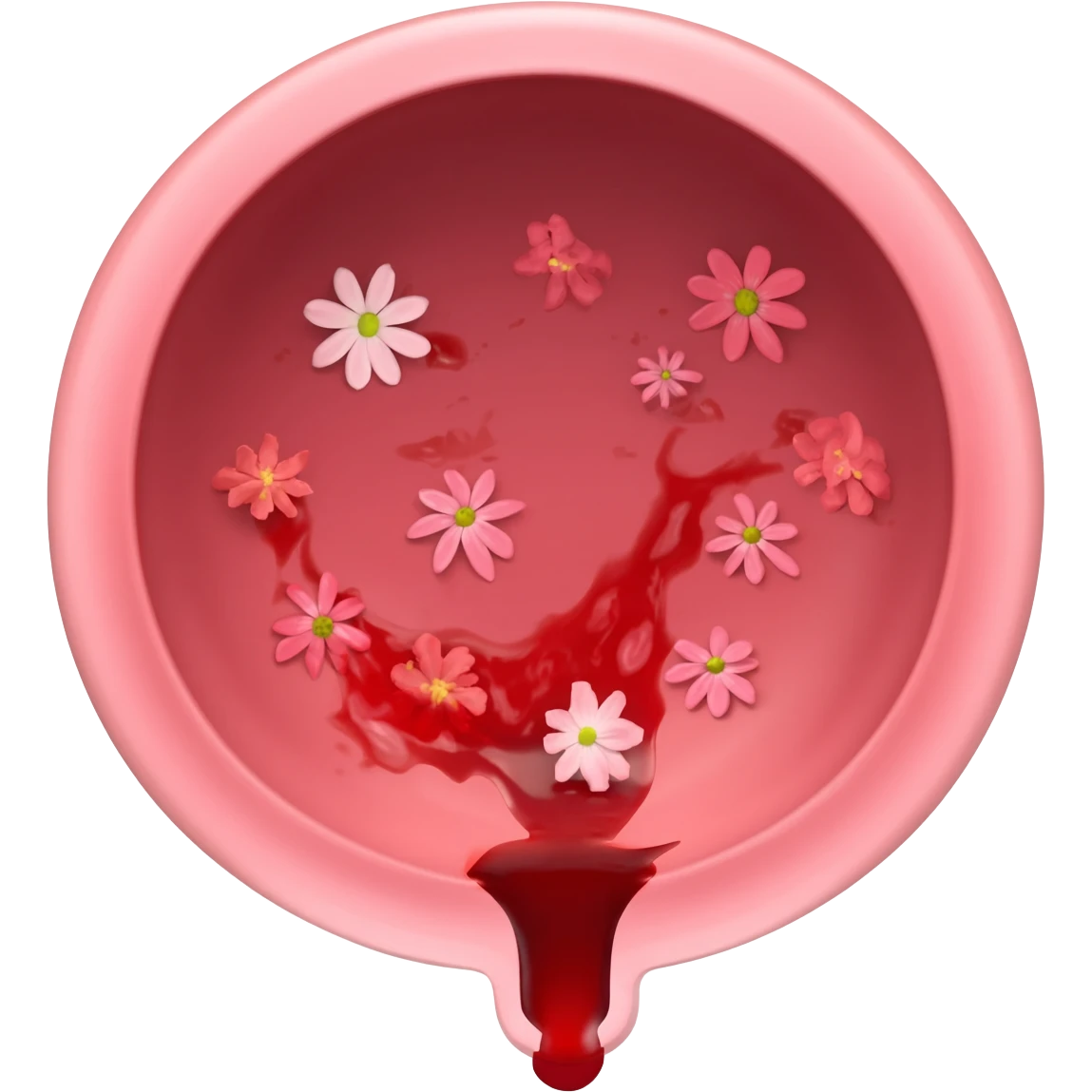 womb bleeding with flowers emoji