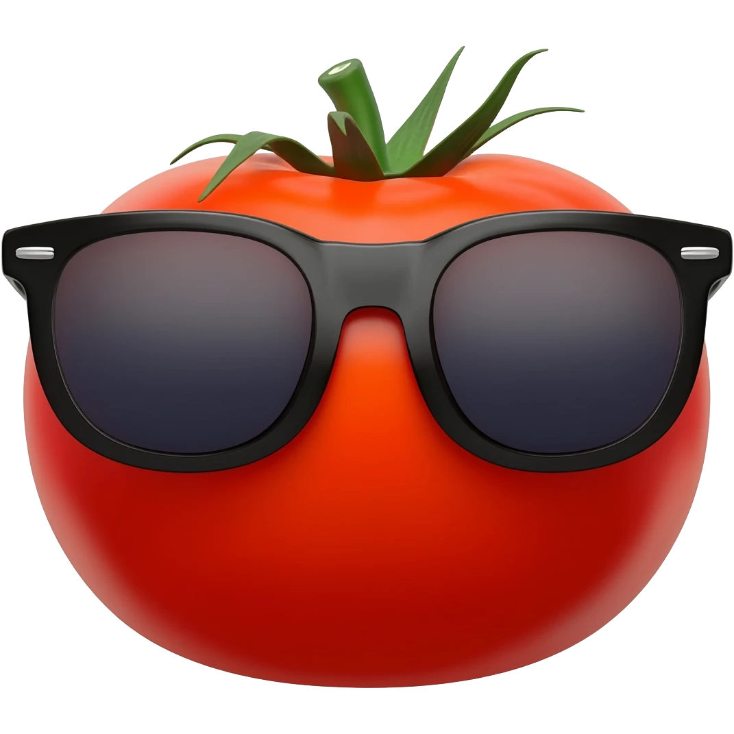 un tomate con lentes de sol emoji