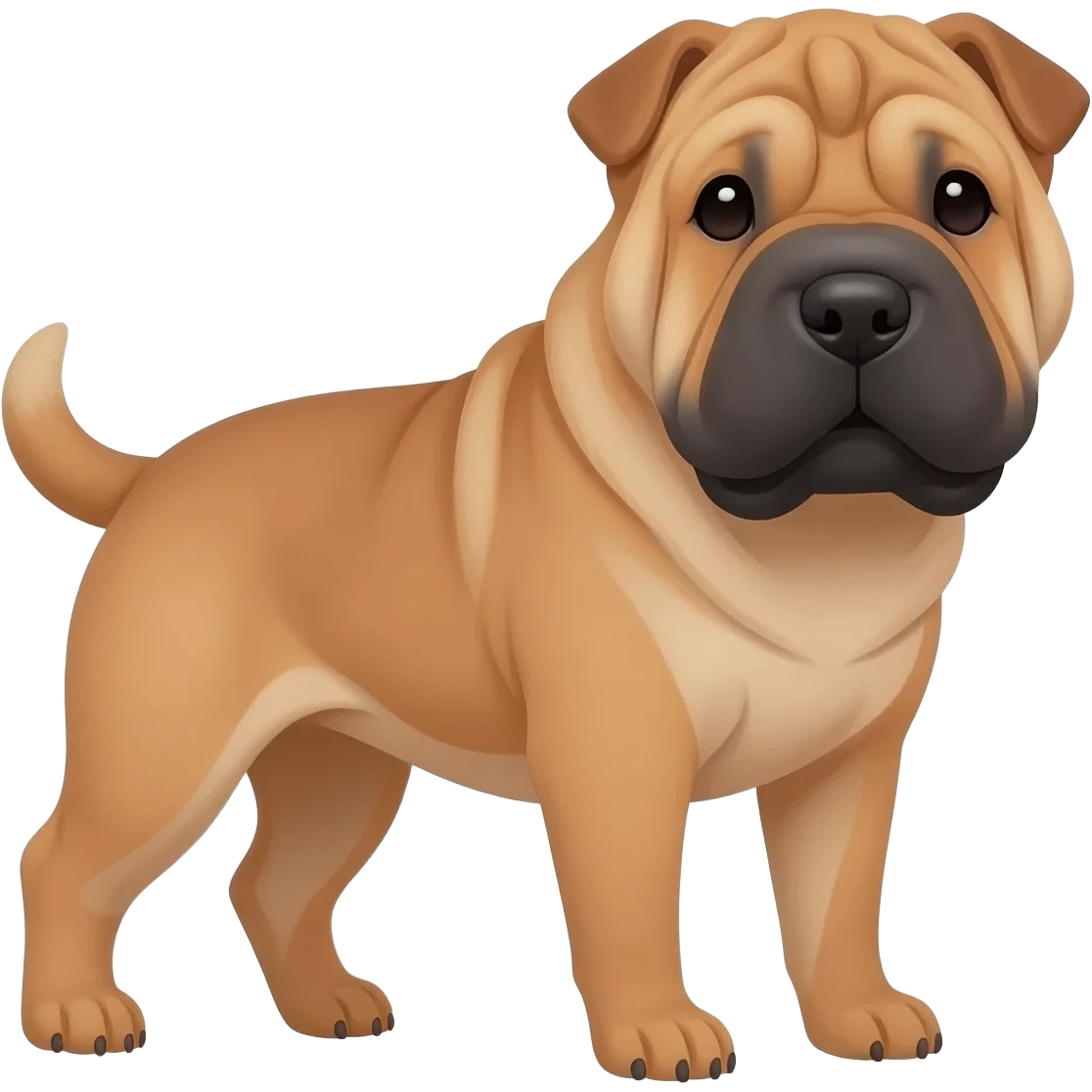 Shar-Pei black tongue emoji
