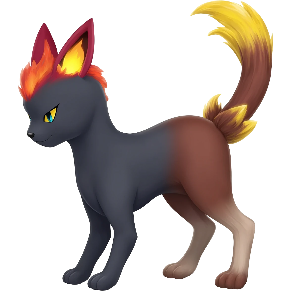 Umbreon-Jolteon-Flareon-Fennekin-hybrid-animal-Fakémon-Pokémon-fusion emoji