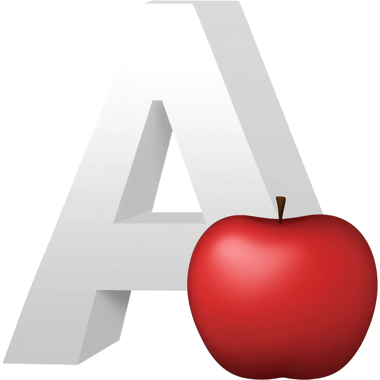 a is for apple emoji