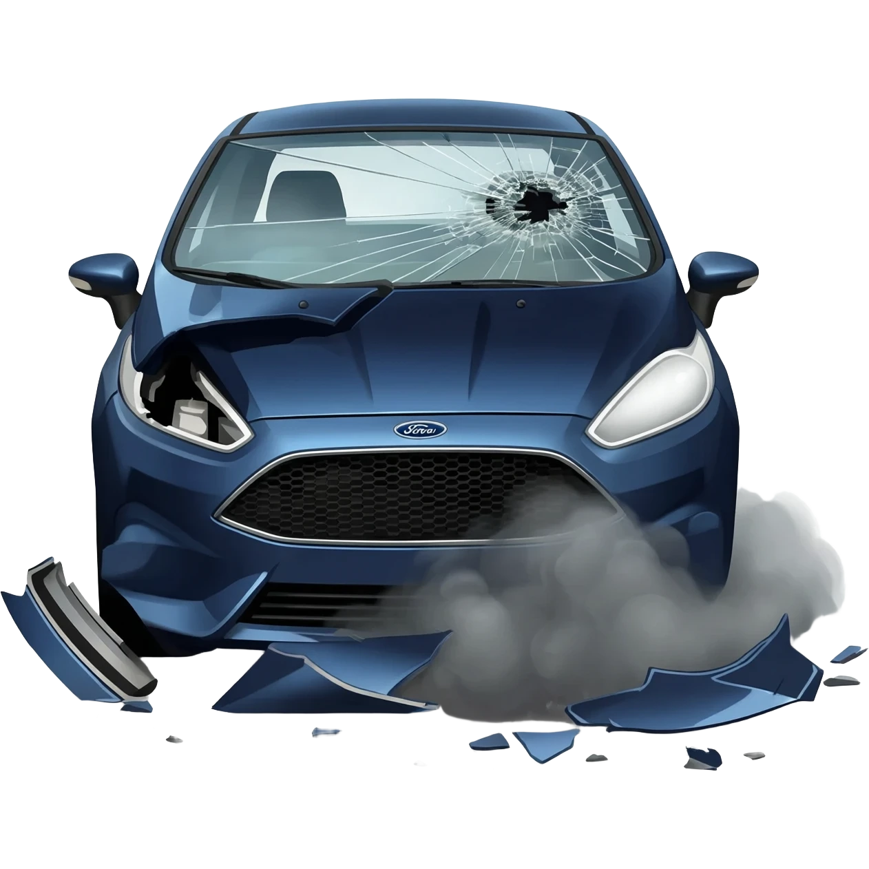 Crashed çar fiesta emoji