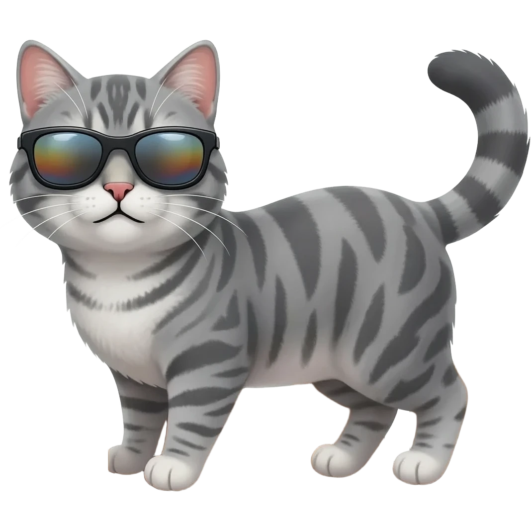 Cat wearing sunglasses emoji
