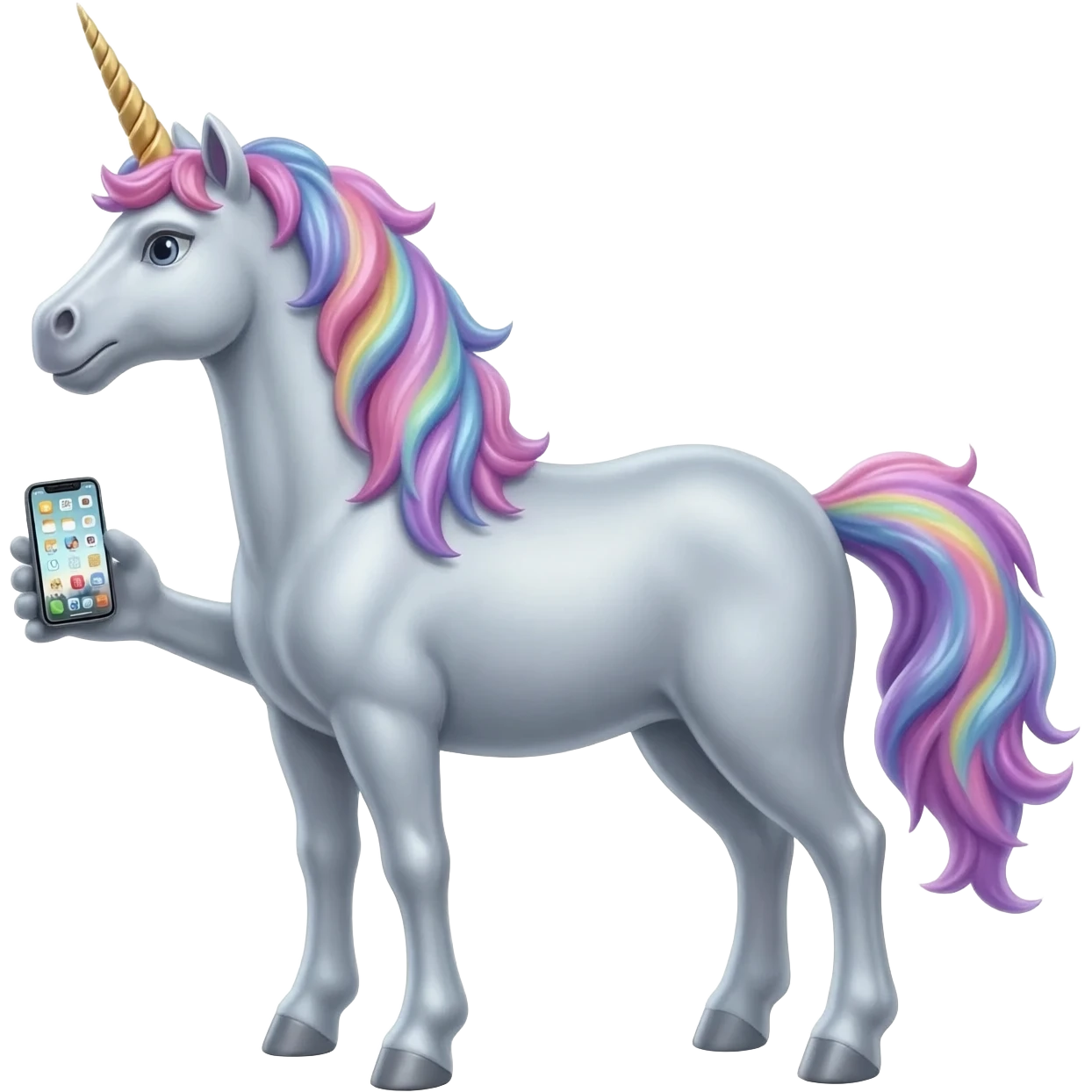 unicorn on the phone emoji